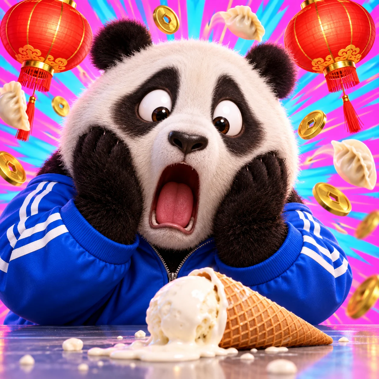 Shocked panda